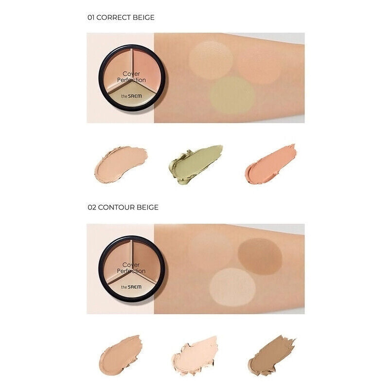 the SAEM Cover Perfection Triple Pot Concealer 4.5g*3