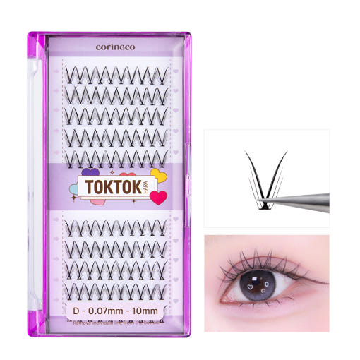 CORINGCO Toktok-Hara Check Eyelash 100pcs (3 Types)